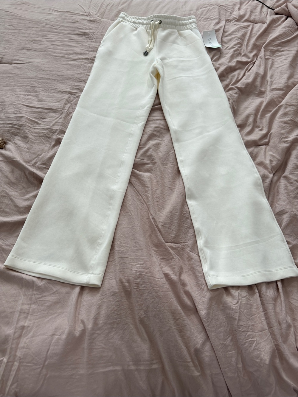 Altar'd State Cream Wide-Leg Drawstring Pants NWT Size Extra Small